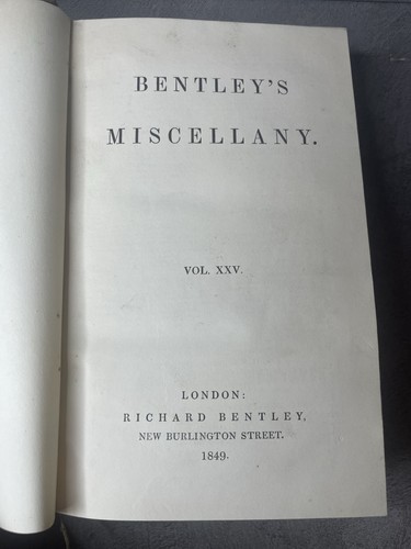 Bentleys miscellany vol xxv - miscellany,