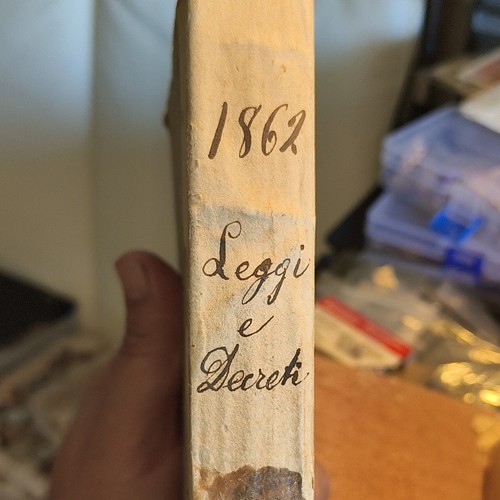 Libro antico 1862 leggi - 1862,