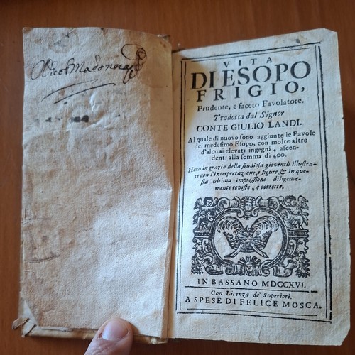 Libro antico 1716 vita di - antico,