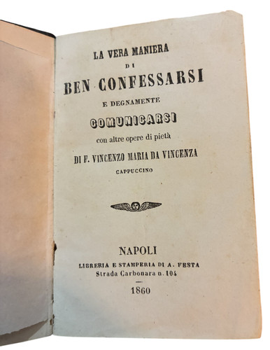 Libro antico 1860 napoli - 1860, la